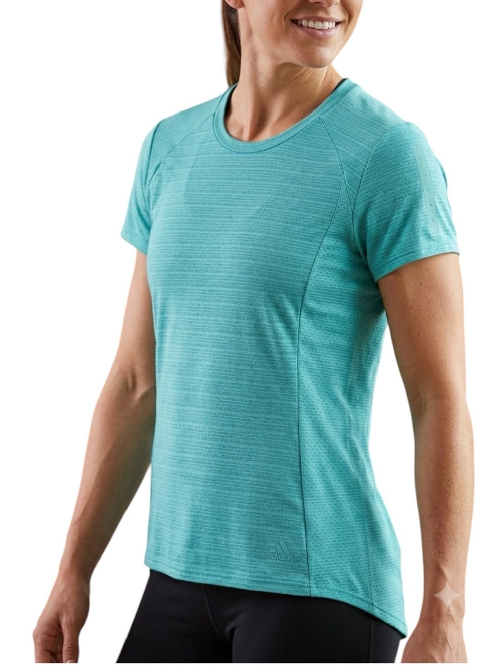 Adidas Climachill Energy Running Athletic Shirt Teal Sz S